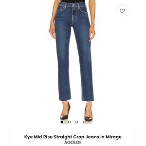 Agolde Kye Blue Straight Leg Jeans (color Mirage)